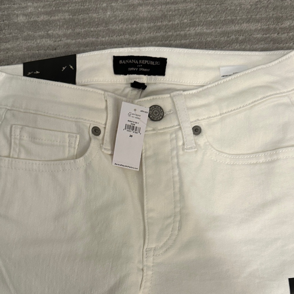 Banana Republic Women's Off-White Skinny Jeans - Picture 2 of 7